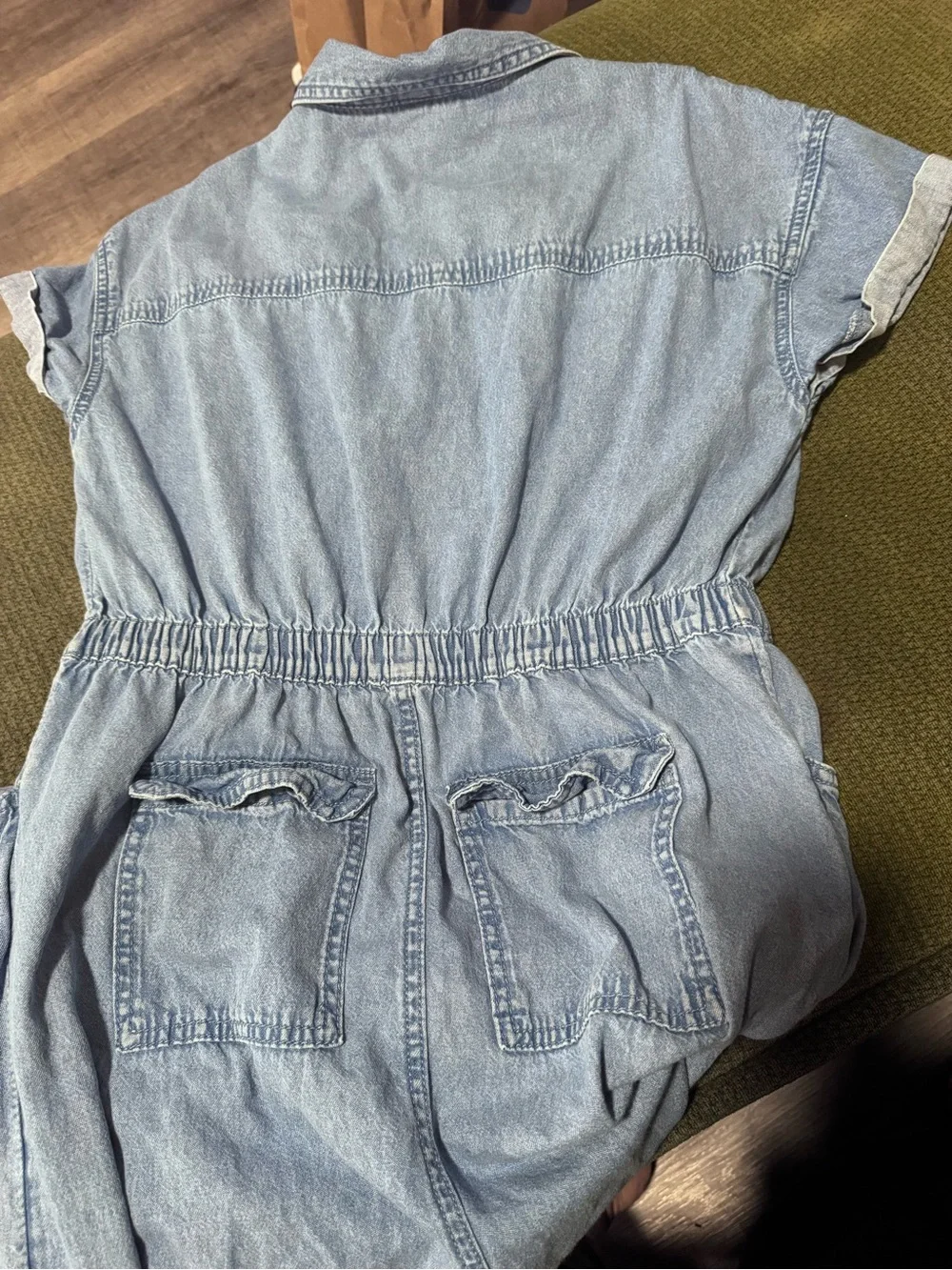 Justice Girls Plus xl Light Blue Denim Jacket with Button Front